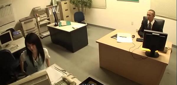  Asian slut getting fucked on the office table